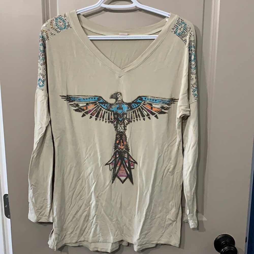 S/M stretchy top with gems